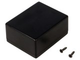 Carcasă universală ABS neagră 55mm x 68mm x 32mm cu șurub x2