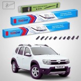 Cumpara ieftin Ștergătoare Dacia Duster I SUV 2011-2014 | Set Față și Spate Flat Premium &ndash; TeamCar&reg;