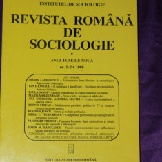 REVISTA ROMANA DE SOCIOLOGIE NR. 1-2/1998 sociologia culturii