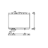 Radiator racire Nissan X-Trail (T30), 06.2001-02.2007, Motorizare 2.0 103kw; 2, 5 121kw Benzina, cutie Automata, diametru intrare/iesire 35, 5/35, 5m