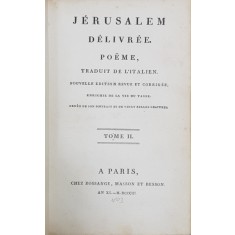 JERUSALEM DELIVREE, POEME DU TASSE . TOM II - PARIS, 1803