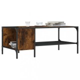 Gossi masuta de cafea cu raft, stejar fumuriu, 100x51x40 cm, lemn