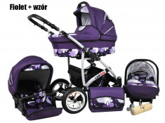 Carucior Largo 3 in 1 , culoarea Violet foto