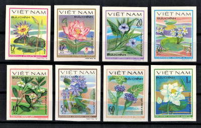 VIETNAM 1980 - Flori de apa / serie completa MNH (Michel 10&amp;euro;) foto