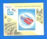 ROMANIA 1979. LP 999. Olimpiada de iarna Lake Placid. Colita nedantelata., Nestampilat