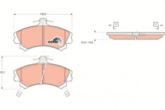 TRW GDB1198 COTEC set placute frana,frana disc