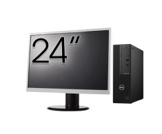 Pachet Calculator Second Hand DELL OptiPlex 3080 SFF, Intel Core i5-10500 3.10 - 4.50GHz, 8GB DDR4, 256GB SSD + Monitor 24 Inch NewTechnology Media