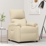 Cumpara ieftin Fotoliu rabatabil, crem, material textil