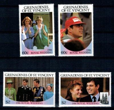 Grenadines of St Vincent 1986 - Royal Wedding, serie neuzata foto
