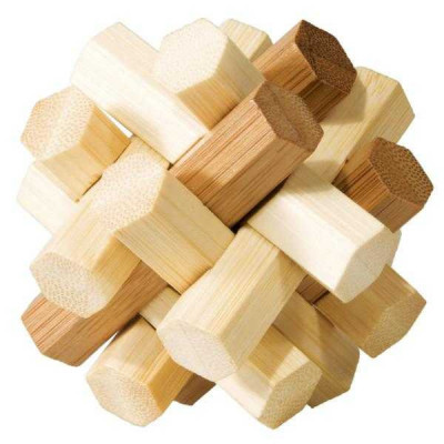 Joc logic IQ din lemn bambus Double Knot foto