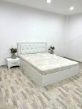 Pat Amelia 160 cm x 200 cm Alb cu Set Noptiere fara Saltea
