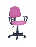 Scaun birou copii HM Darian Bis, Ergonomic, Cadru Polipropilena, Stofa, Inaltime ajustabila, 80 Kg, Roz