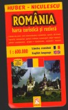 C10523 - ROMANIA. HARTA TURISTICA SI RUTIERA. HUBER - NICULESCU, 2005