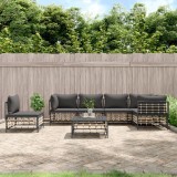 VidaXL Set mobilier de grădină cu perne, 7 piese, antracit, poliratan 3186767