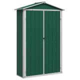 Cumpara ieftin Magazie de gradina, verde, 116x45x175 cm, otel zincat