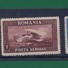 ROMANIA 1928 - POSTA AERIANA C. RAIU - MNH - LP 80a (filigran orizontal)