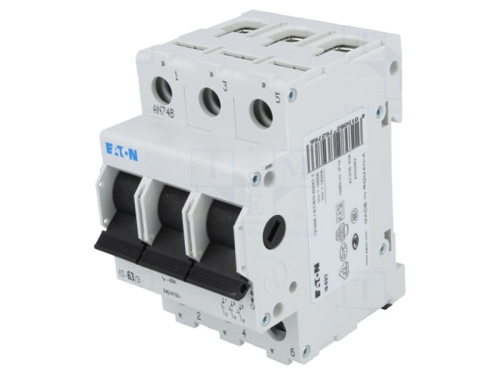 Separator-&icirc;ntrerupător 3P 63A DIN