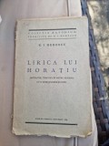 Lirica lui Horatiu , N. I. Herescu , 1929