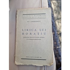 Lirica lui Horatiu , N. I. Herescu , 1929