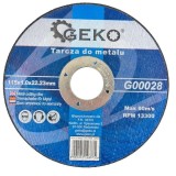 Disc pentru taiat metal 115x1.0x22mm, Geko