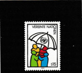 Natiunile Unite Vienna 1985-Simbol UNO.,dantelate,MNH,Mi.50, Organizatii internationale, Nestampilat