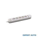 Prelungitor 5 intrari intrerupator iluminat &amp; 2 port-uri usb 3g 1.5mm x 3m alb Alta marca Alt model #7