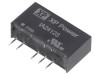 Convertor DC/DC XP POWER 24V la 12V/-12V, 1W, Model IA2412S, 2 Iesiri, THT, -40-85C