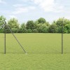 VidaXL &Icirc;ngrădire cu st&acirc;lpi Gri 1.5 x 10 m otel acoperit cu PVC
