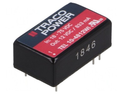 Convertor DC/DC 10W 18-75V la 12V 833mA DIP16 foto
