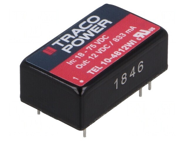 Convertor DC/DC 10W 18-75V la 12V 833mA DIP16