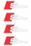 Set 4 Buc Sticker Etriere Audi S-Line Alb, General