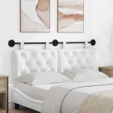 vidaXL Cap de pat suspendat Pe perete Alb 130 x 55 x 7 cm țesătură 42032105