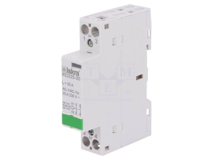 Contactor 2P 25A 230V NO