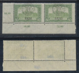 Emisiunea Cluj 1919 Parlament 80 BANI eroare BAN I intr-o pereche MNH