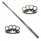 Baston telescopic, argintiu, 4 sectiuni, 65 cm, cadou 2 rozete cranii