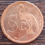 (M2169) MONEDA AFRICA DE SUD - 5 CENTS 2009, STARE FOARTE BUNA, EXOTICA