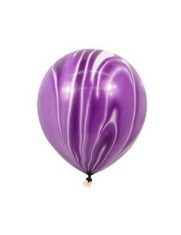 Set 10 Baloane Marmorate (AGATE) Mov 30 cm foto