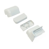 Set accesorii pentru plinta rectangulara antistrop, montaj vertical, 16962, finisaj alb