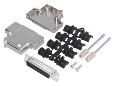 Conector D-Sub 25-Pin Mamă 45&amp;deg; foto