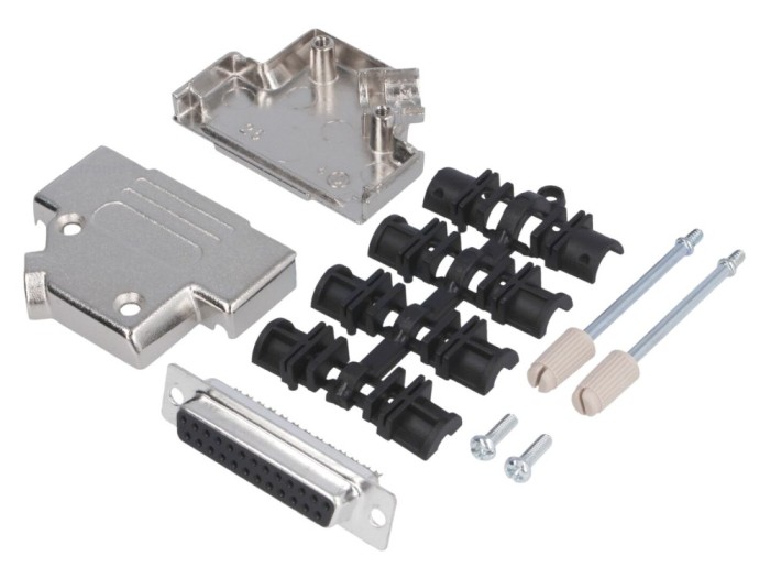 Conector D-Sub 25-Pin Mamă 45&deg;