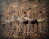 Vand pictura ,Printre balerine,ulei panza