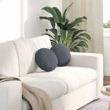 vidaXL Perne de Șezut 2 pcs Gri &icirc;nchis &Oslash; 40 x 13 cm Catifea 42014101