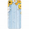 Husa silicon pentru Apple Iphone 8, Sunflower On Blue Wood