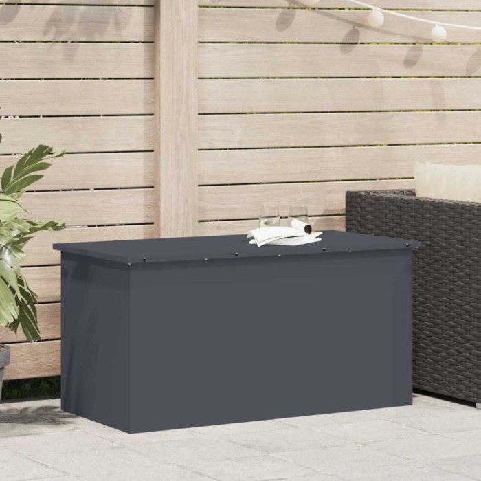 vidaXL Cutie de depozitare exterioară Antracit 100 x 50.5 x 50 cm 874562
