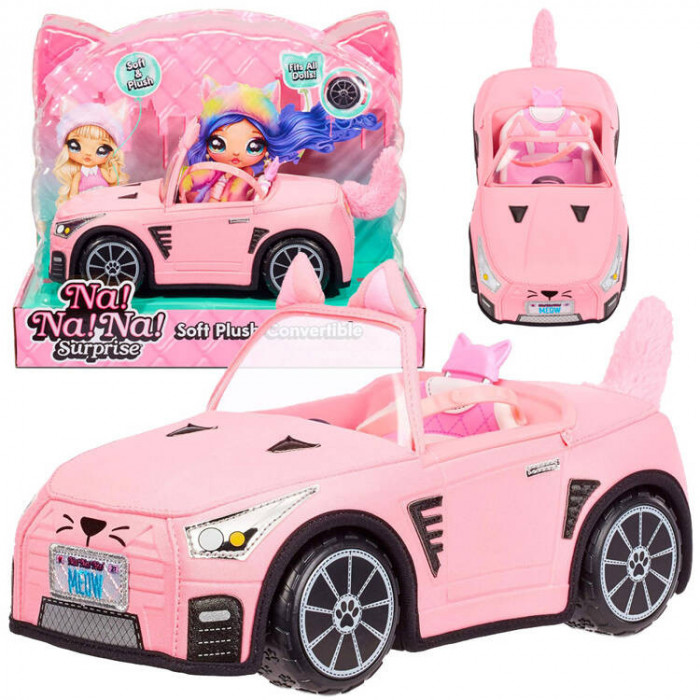 Nu! Na! Na! Surpriză de pluș roz mașină decapotabilă pisicuță roz ZA4921