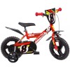 Bicicleta Copii Dino Bikes Pro Cross 12, Roti Ajutatoare, 3-4 Ani, Rosu/Negru, Fabricata in Italia
