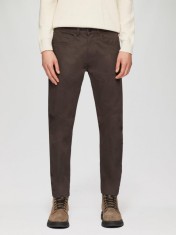 Pantaloni barbati, Mauro cu talie medie, croiala Regular Fit, Straight Leg, Maro, W32 L32