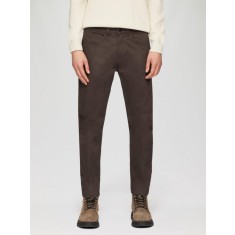 Pantaloni barbati, Mauro cu talie medie, croiala Regular Fit, Straight Leg, Maro, W32 L32