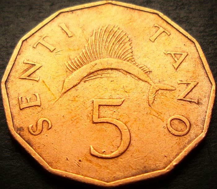 Moneda exotica 5 SENTI TANO - TANZANIA, anul 1966 * cod 3501