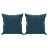 Cumpara ieftin Perne decorative, 2 buc., albastru, 40x40 cm, catifea